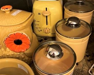 Yellow canisters 