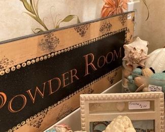 Powder Room sign