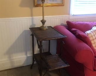 Wicker side table 
