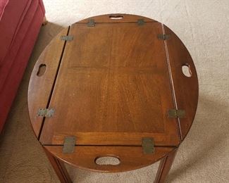 Walnut Folding Side Table