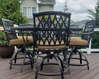 Wrought Iron Patio Heavy Deck Set