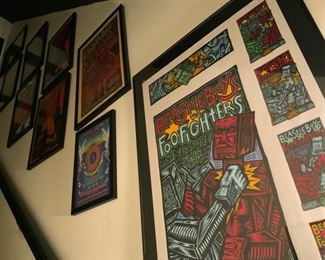 Filmore and Music Posters signed by artist John Howard, Berkeley Ca. 