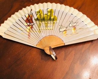 vintage wooden fan