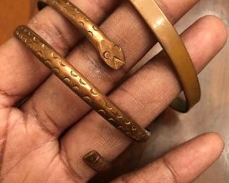 copper wrap around snake bracelet