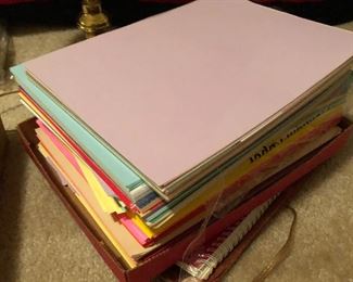 lots of colored paper for crafts
