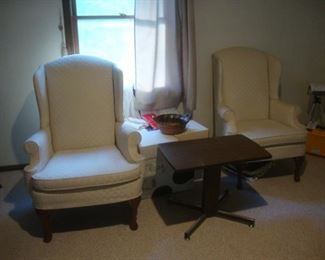 Pair of wingback chairs