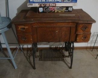 Antique treadle sewing machine