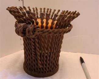 Iron Candle Holder with Candle