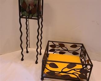 Matching Napkin Holder and Candlestand