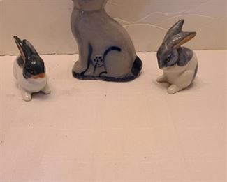 Eldredge Pottery Rabbit and others