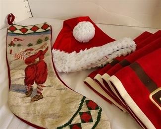 Christmas Stocking, Santa Hat, Towels
