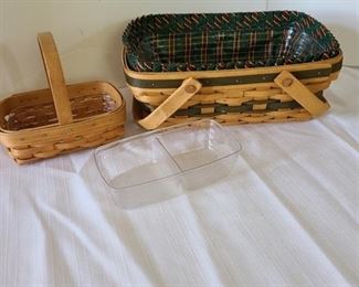 Two Longaberger Baskets with Liners