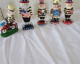 Hershey's 4th of July figurines and bicyclist