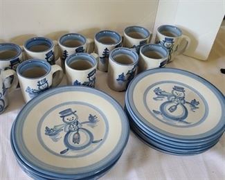 M.A. Hadley 11 Plates, 12 Mugs