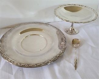 Silver plate serving pieces