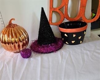 Halloween Decor and Candy Bowl