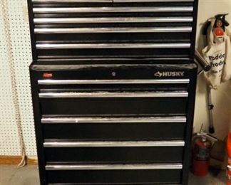 Husky Steel 12-Drawer Rolling Tool Box, With Keys, 57" x 39" x 17"