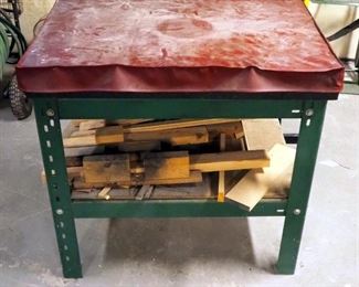 Starrett Granite Surface Plate Grade B, With Protective Cover On Steel Framed Base, Surface Plate, 36" x 24" x 4", Base 31" x 35" x 23.5"