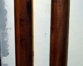 Round Wood Columns, Qty 2, 64.75" Tall, Bases Are 12" Square