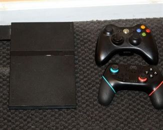 PS2 Slim With Memory Card (No Cables), Nintendo Switch Gamepad, And Xbox 360 Controller