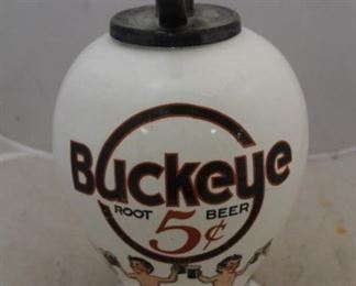 18 - Buckeye Root Beer Ceramic Soda Dispenser 15 x 7 1/2
