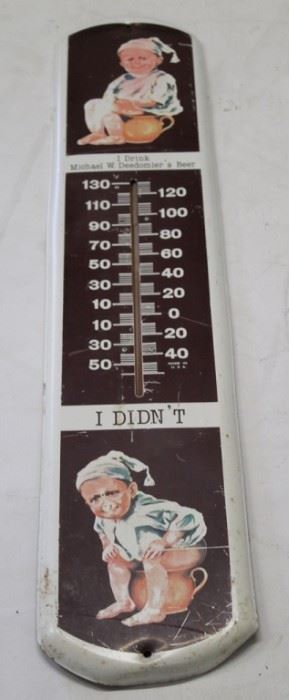 23 - Michael Deedamier Beer Thermometer 38 x 8
