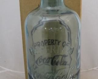 28 - Large Property of Coca-Cola Glass Bottle w/ Box 20 1/2" tall
