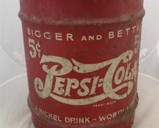 27 - Pepsi-Cola 10 Gallong Syrup Can 17 1/2 x 14
