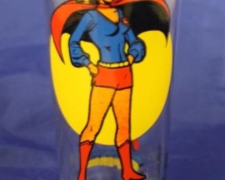 71 - 1976 Pepsi Super Series Supergirl glass 6 1/4" tall
