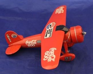 105 - Coca-Cola Racing Champions Metal Airplane
