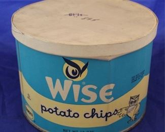 127 - Vintage Wise Potato Chips Cardboard Container
