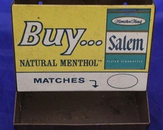 128 - Vintage Salem Cigarettes Metal Match Holder
