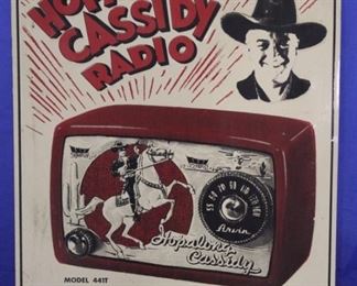 130 - Hopalong Cassidy Radio Metal Sign 9 x 12
