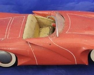 141 - Wood Carved Model Car - AS IS - Damaged
