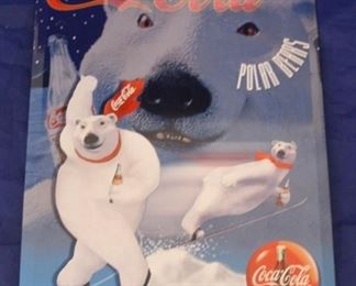 152 - Coca - Cola Polar Bears metal sign 11 x 8
