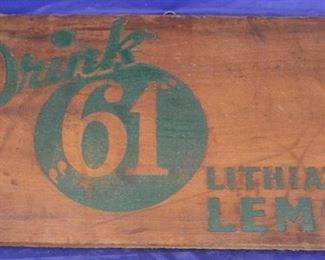 159 - Drink 61 Lithiated Lemon wood sign 8 x 14 1/2
