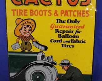 162 - Cactus Tire Boots & Patches metal sign