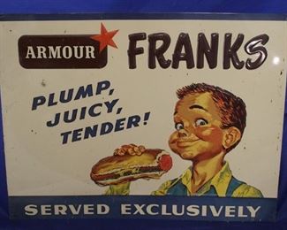 164 - Armour Franks metal sign
