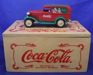 166 - Coca - Cola Ertl 1932 Ford in wood box
