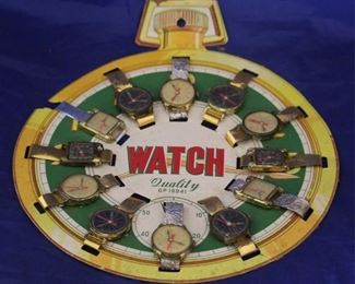 204 - Vintage store display of watches
