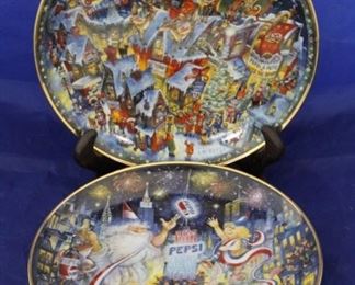 206 - 2 Franklin Mint Pepsi collector plates
