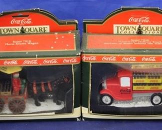 224 - 2 Coca-Cola town square delivery trucks
