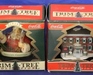 232 - 2 Coca - Cola Trim A Tree Collection ornaments
