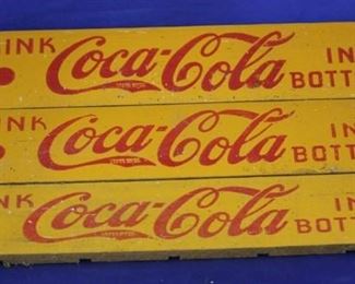236 - 3 Coca - Cola wood signs 3 1/2 x 18 1/2
