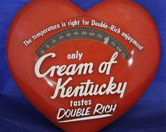 241 - Cream Of Kentucky plastic thermometer
