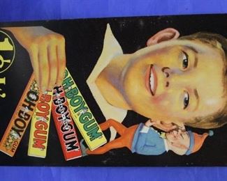 249 - OH Boy bubble gum metal sign 15 1/2 x 7 1/4

