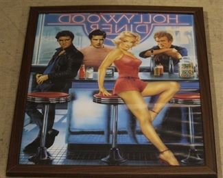 280 - Hollywood Diner framed print 17 1/2 x 21 1/2
