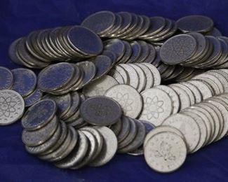 282 - Lot of 120 vintage game tokens

