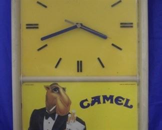 294 - Camel Lights Cigarettes clock 20 x 13 1/2
