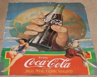 299 - Vintage Coca - Cola poster 33 x 24
